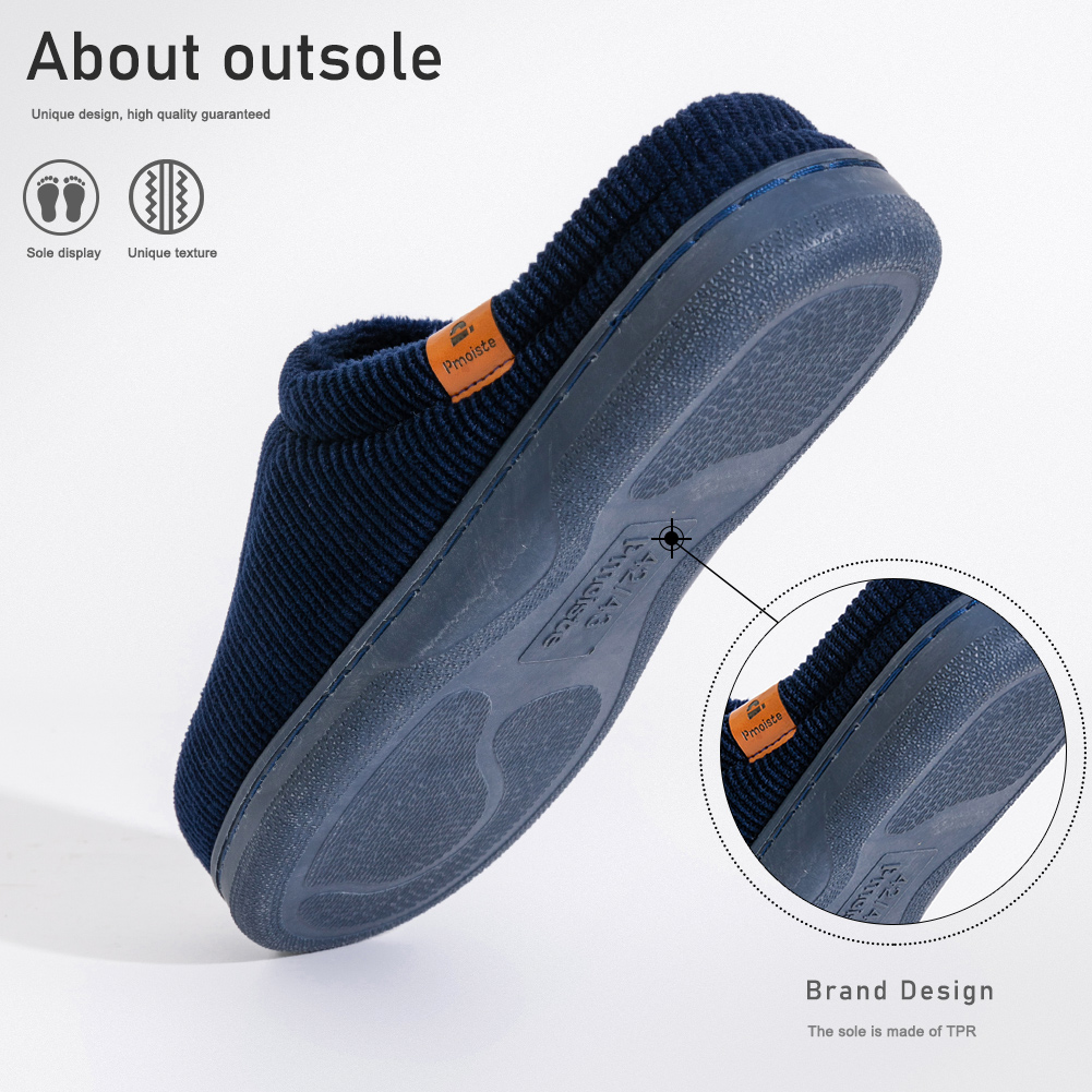 Winter men's slippers TPR sole - đánh giá và giá Insole Memory Foam