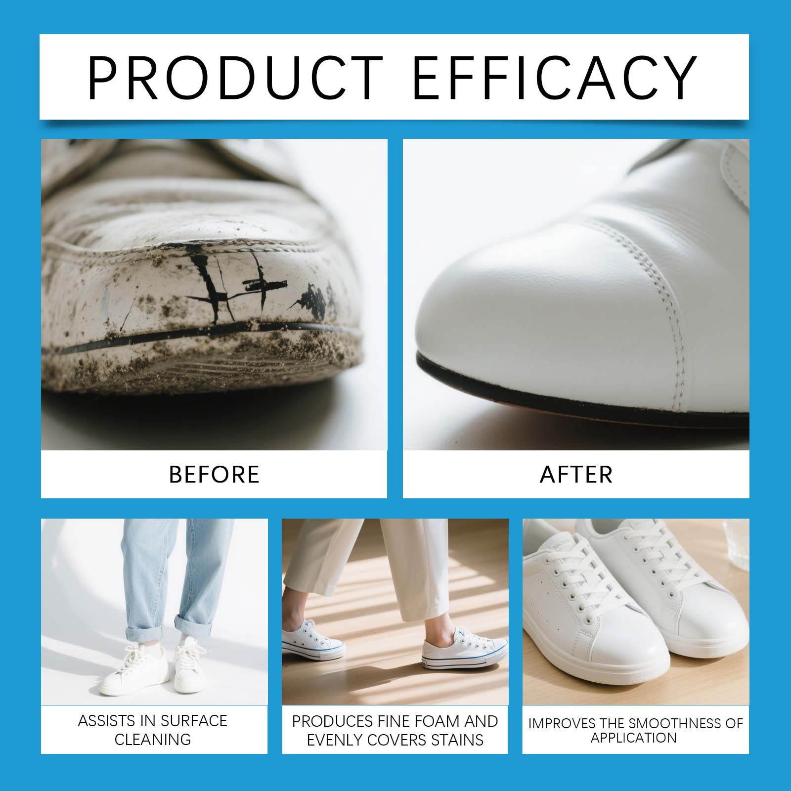 White Shoe Cleaner Cream Sneak - đánh giá và giá Sneaker Care Kit
