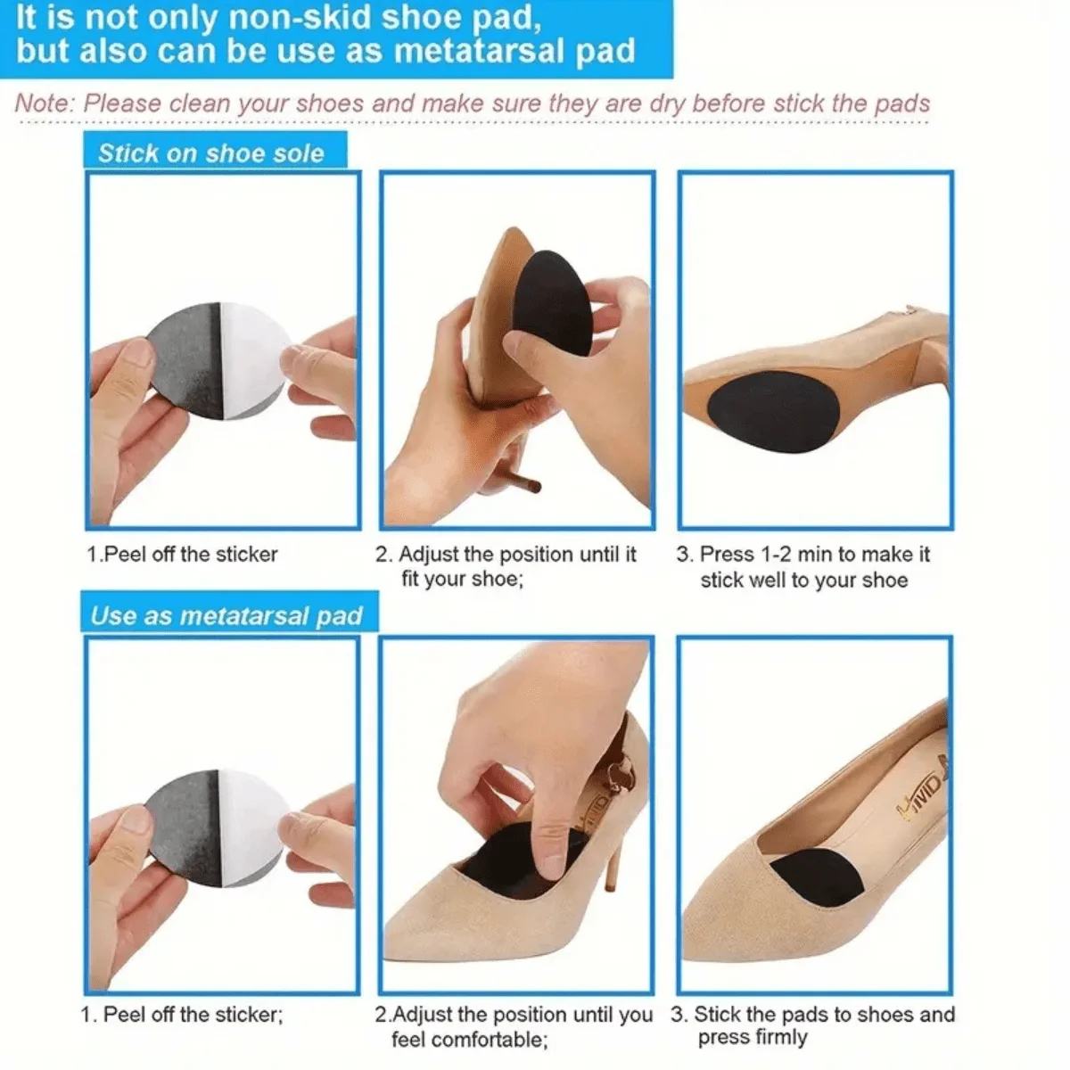 Anti-Slip Rubber Shoe Pads 1-3 - đánh giá và giá Sneaker Shoe Care Kit