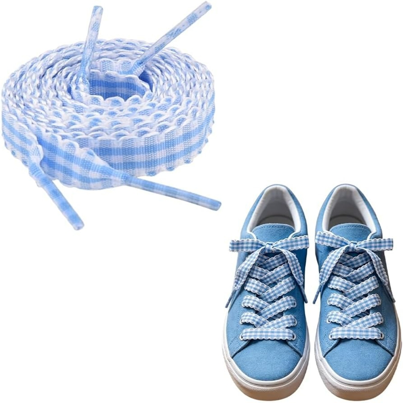 1 Pair Checkered Flat Shoelace - đánh giá và giá Lace Replacement Flat