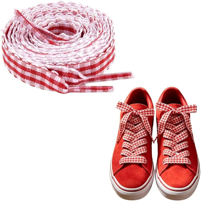 1 Pair Checkered Flat Shoelace - đánh giá và giá Lace Replacement Flat